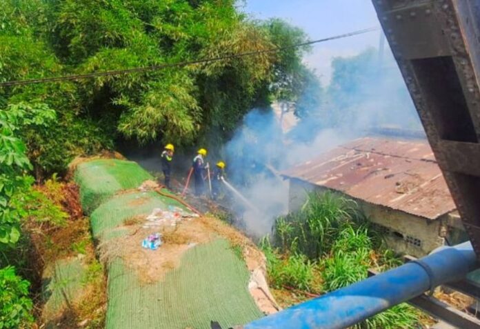 Incendio por quema prohibida afectó geo-contenedores en Buenos Aires, Aracataca